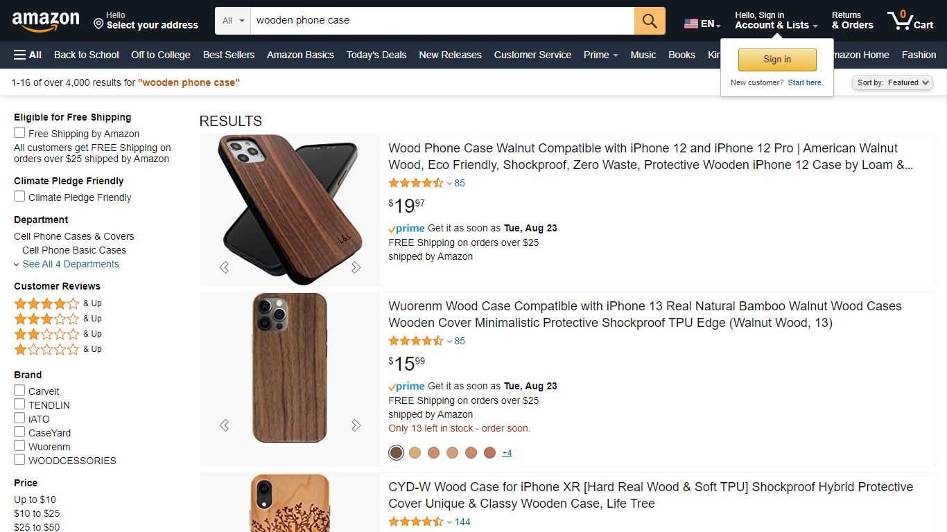 Amazon.com: wooden phone case